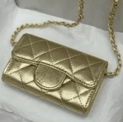 Gold Chanel Chain Wallet