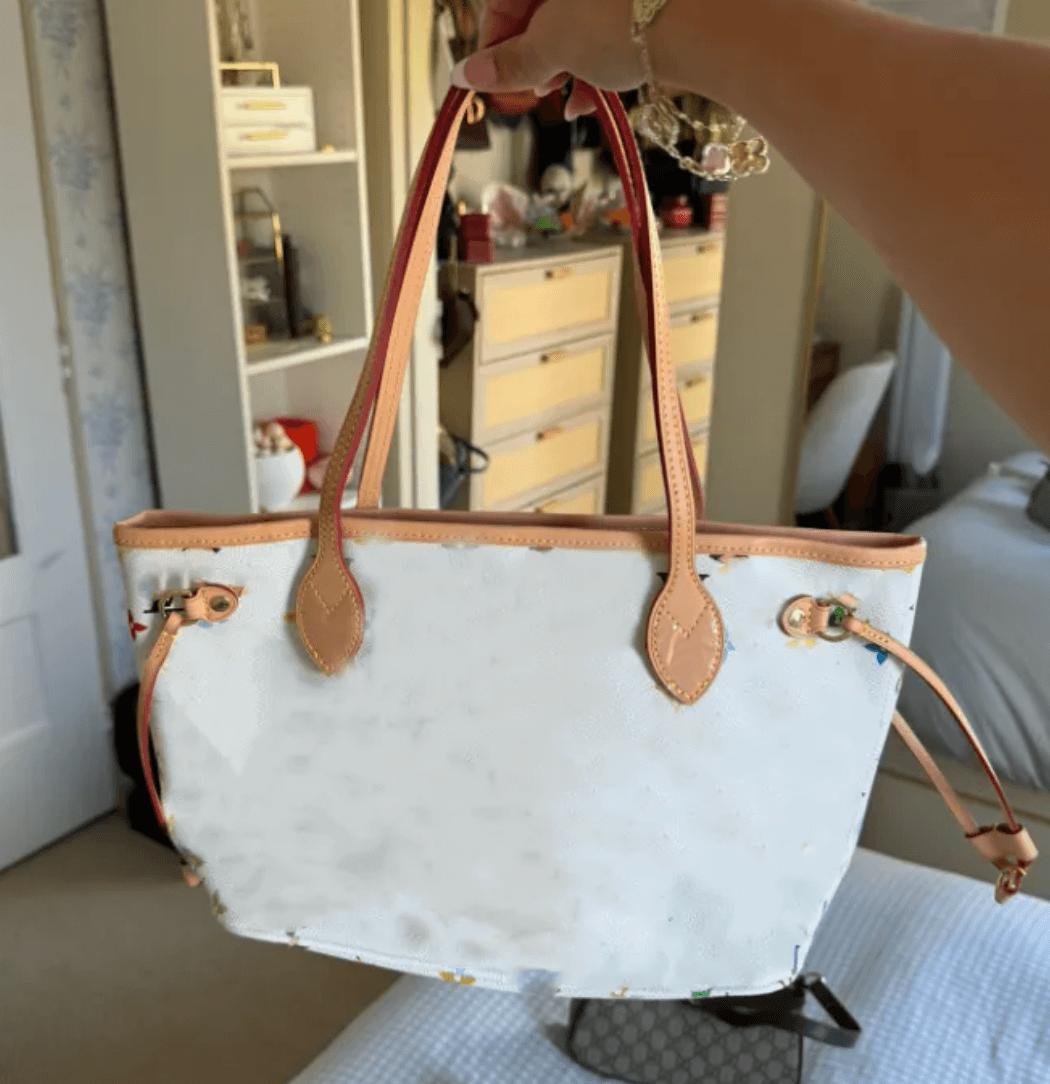 White LV Purse