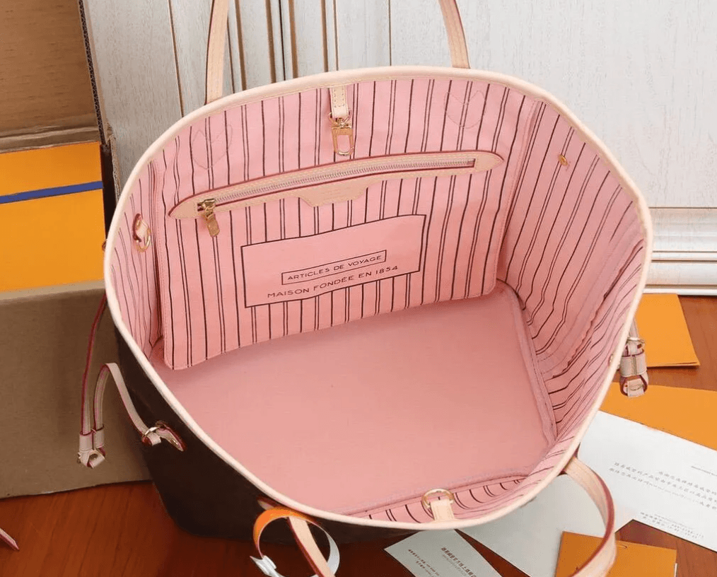 LV Tote Purse (brown/pink)