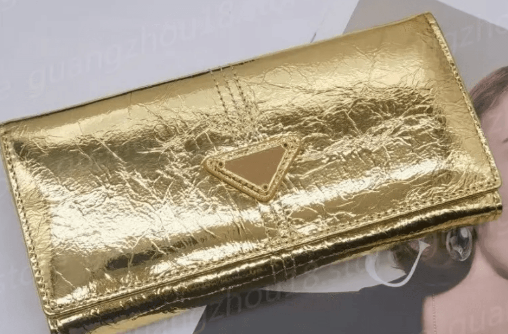 Gold Prada Wallet