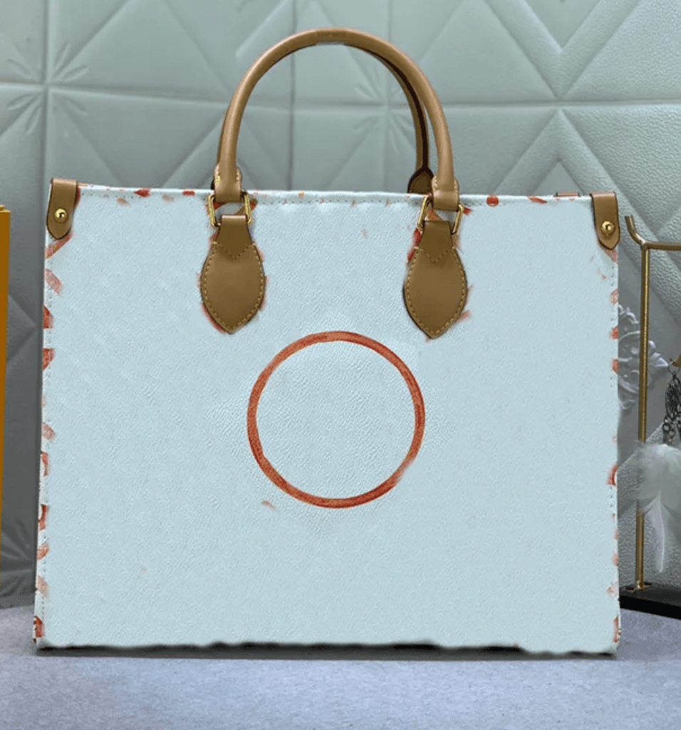 Orange Print LV Tote