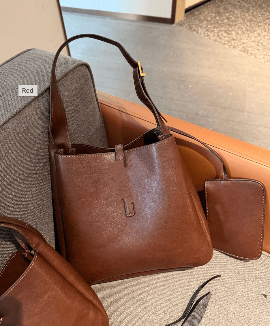 YSL Bucket leather bag