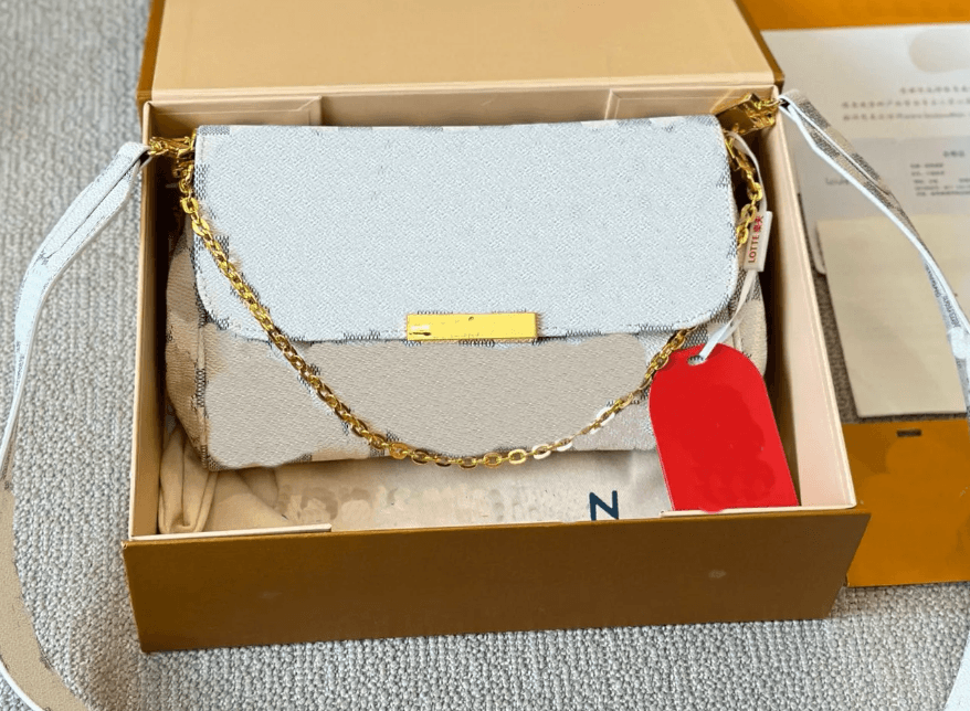 LV Purse white checkered