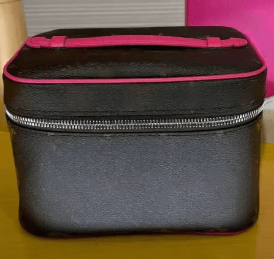 Pink LV Makeup Bag