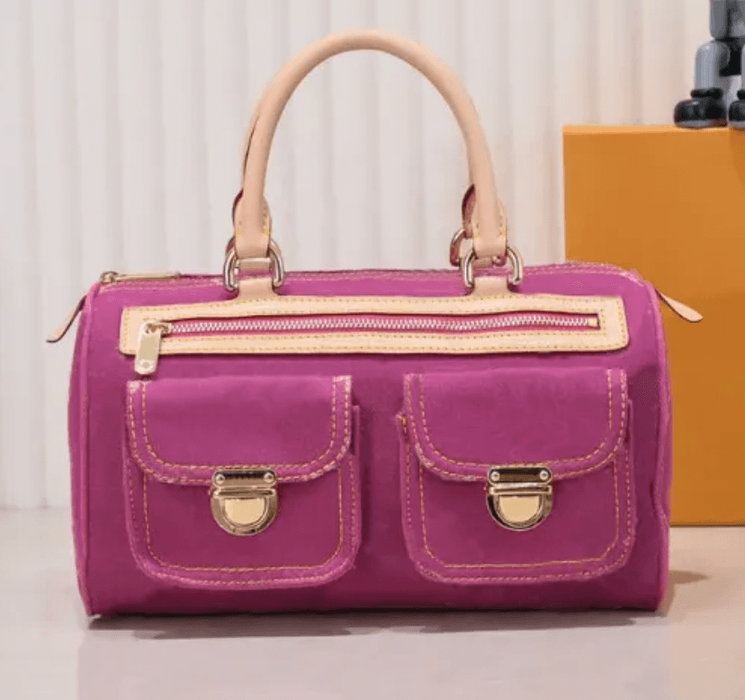 LV Pink Denim Handbag