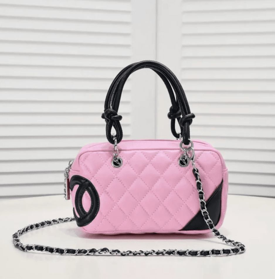 Pink Chanel Logo Bag